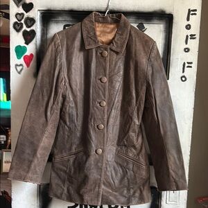 Brown Leather Women's Jacket